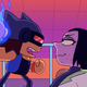 K.O. facing off against Professor Venomous.